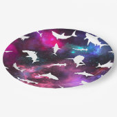 シャークホワイトシャドウオンダーク銀河系宇宙 ペーパープレート (アングル)