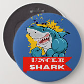 シャークボタンおじさん 缶バッジ (正面&裏面)