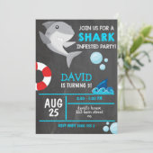 シャークボーイ誕生日パーティー夏 招待状 (スタンド正面)