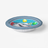 シャークポートホール誕生日パーティー ペーパーボウル (傾斜あり)