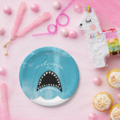 シャークマウス子供の誕生日パーティー紙プレート ペーパープレート (パーティー)