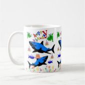 シャークマグハッピーバースデーマグ コーヒーマグカップ (左)