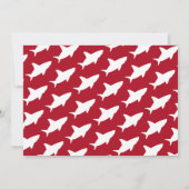 シャークメリークリスマスプレイド赤白写真 シーズンカード (裏面)