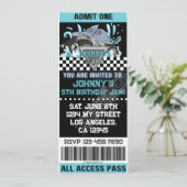 シャークモンスタートラックチケット誕生日招待状 招待状 (スタンド正面)