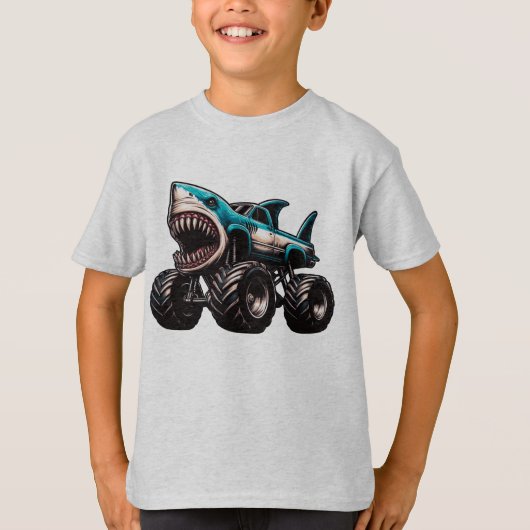 シャークモンスタートラック Tシャツ (正面)