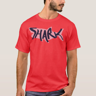 シャークレタリングオンシャークシルエット Tシャツ