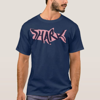 シャークレタリングオンシャークシルエット Tシャツ