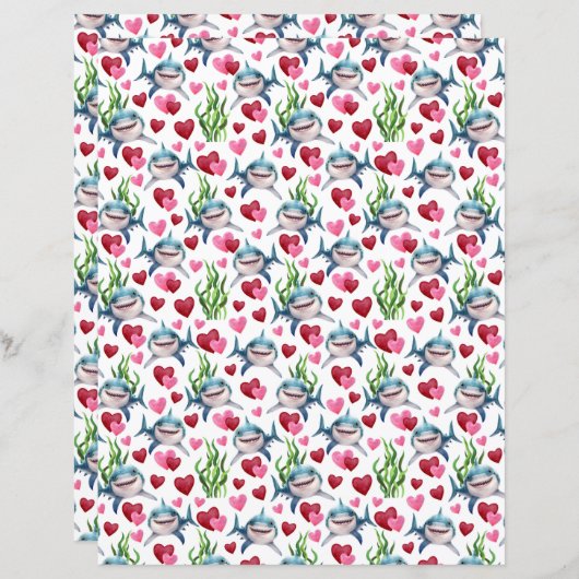 シャークヴァレンティーンズスクラップブック紙 (正面/裏面)