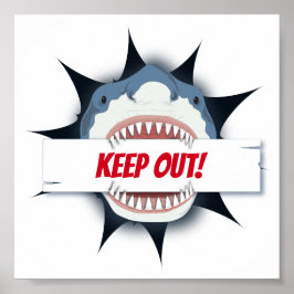 シャーク保アアウト標識 ポスター