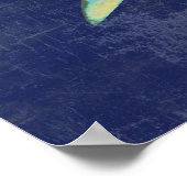 シャーク動揺してブルー ポスター (角)