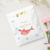 シャーク夏の赤と青の泡ベビーシャワー フェイバーバッグ (封をした状態)