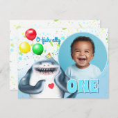 シャーク子供の誕生日写真 (正面/裏面)