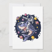 シャーク宇宙飛行士宇宙ボーイ誕生日パーティー 招待状 (裏面)