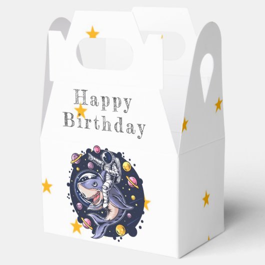 シャーク宇宙飛行士宇宙誕生日パーティーお願いボックス フェイバーボックス (オープン)