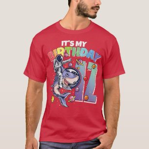シャーク宇宙飛行士12誕生日ボーイガール12年 Tシャツ