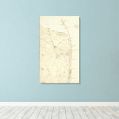 シャーク川の海岸図に示す砂浜のフック キャンバスプリント (インサイチュ (ウッドフロア))