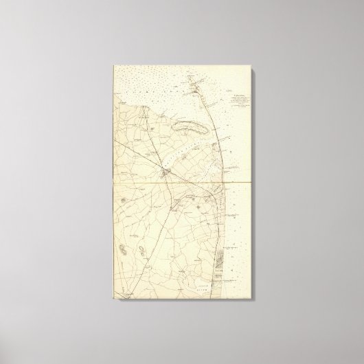 シャーク川の海岸図に示す砂浜のフック キャンバスプリント (正面)