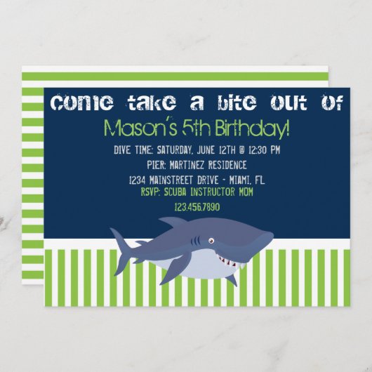 シャーク招待状 招待状 (正面/裏面)