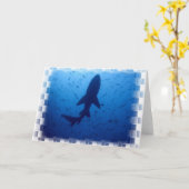 シャーク攻撃グリーティングカード カード (黄色い花)