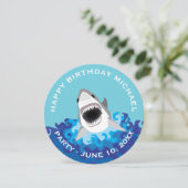 シャーク攻撃:ビーチまたはボートの誕生日パーティー 招待状 (スタンド正面)