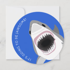 シャーク攻撃：ビーチまたはボートの誕生日パーティー 招待状