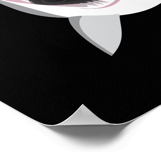 シャーク攻撃 – 素晴らしホワイトシャークが噛み込みを示す ポスター (角)