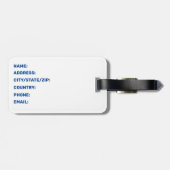 シャーク曲げる筋肉シーライフサンパーソナライズされた ラゲッジタグ (裏面横)