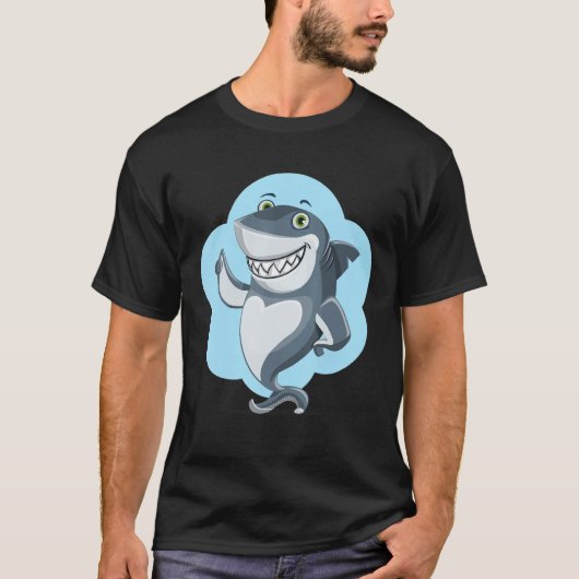 シャーク柄の男の子サメ Tシャツ (正面)