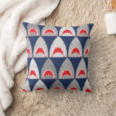 シャーク模様（モノグラム） クッション (ブランケット)