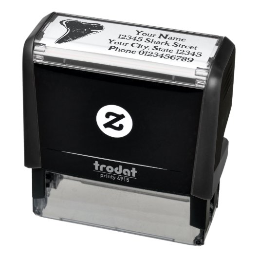 シャーク歯のロゴカスタム差出人住所 セルフインキングスタンプ (商品)