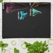 シャーク歯狩り-熱狂するシャークギフト キッチンタオル (折り畳み)