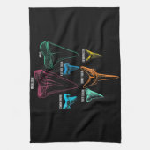 シャーク歯狩り-熱狂するシャークギフト キッチンタオル (縦)