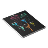 シャーク歯狩り-熱狂するシャークギフト ノートパッド (アングル)