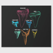 シャーク歯狩り-熱狂するシャークギフト ラッピングペーパー (フラット)