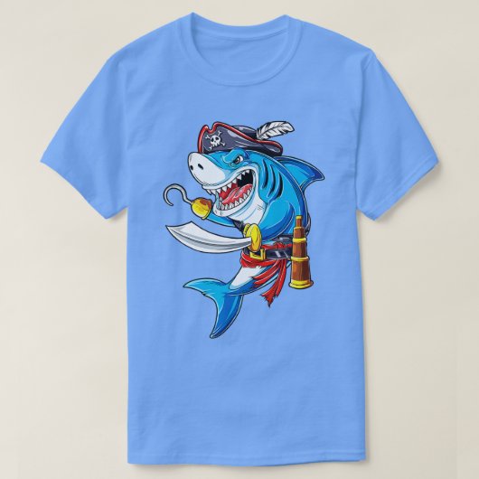 シャーク海賊の衣装ジョリーロジャー旗のジュソウルギフト Tシャツ (デザイン正面)