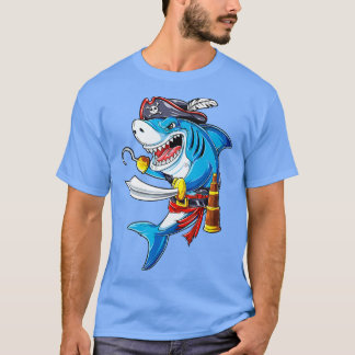 シャーク海賊の衣装ジョリーロジャー旗のジュソウルギフト Tシャツ