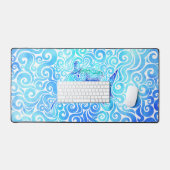 シャーク渦巻形の デスクマット (キーボード&マウス)