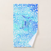 シャーク渦巻形の ハンドタオル (ハンドタオル)