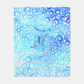 シャーク渦巻形の フリースブランケット (正面)