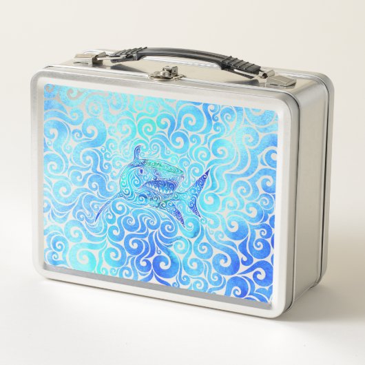 シャーク渦巻形の メタルランチボックス (正面)