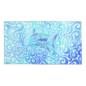 シャーク渦巻形の 枕カバー (裏面-左)