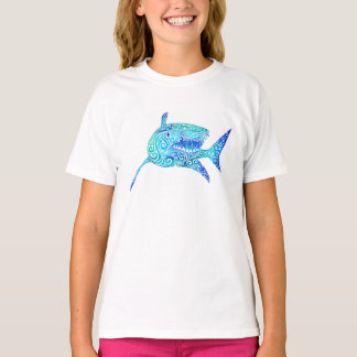 シャーク渦巻形の Tシャツ