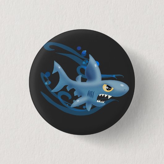 シャーク素晴らし 缶バッジ (正面)