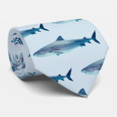 シャーク絵を描の沿岸ビーチパターン ネクタイ (ロール)