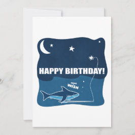 シャーク誕生日ウィッシュ カード