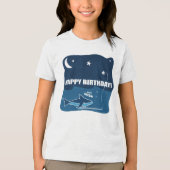 シャーク誕生日ウィッシュ トライブレンドＴシャツ (正面)