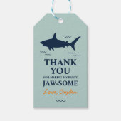 シャーク誕生日パーティーありがとう ギフトタグ (正面)
