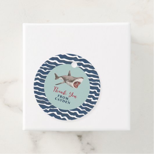 シャーク誕生日パーティーありがとう フェイバータグ (インサイチュ)