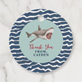 シャーク誕生日パーティーありがとう フェイバータグ (正面)