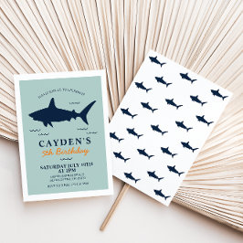 シャーク誕生日パーティーの招待 招待状